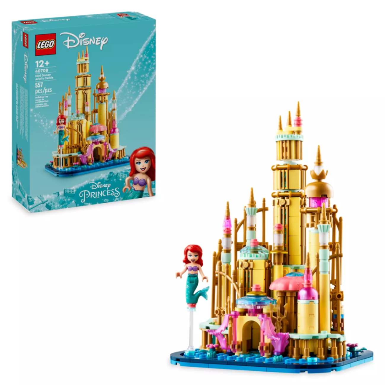 Display Case for LEGO® 40708 Mini Disney Ariel's Castle