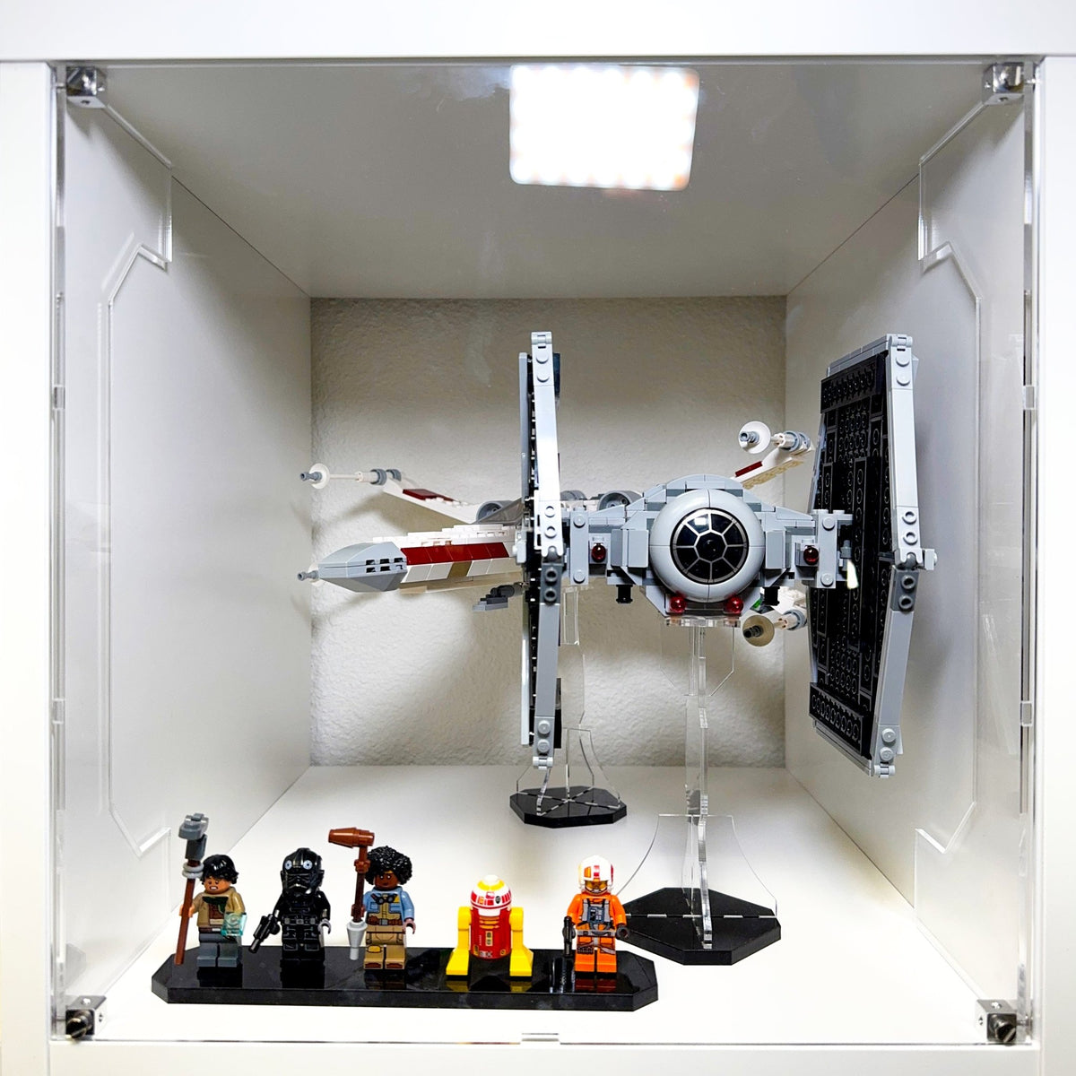 Display Stand for LEGO® 75393 Star Wars™ TIE Fighter & X-Wing Mash-up