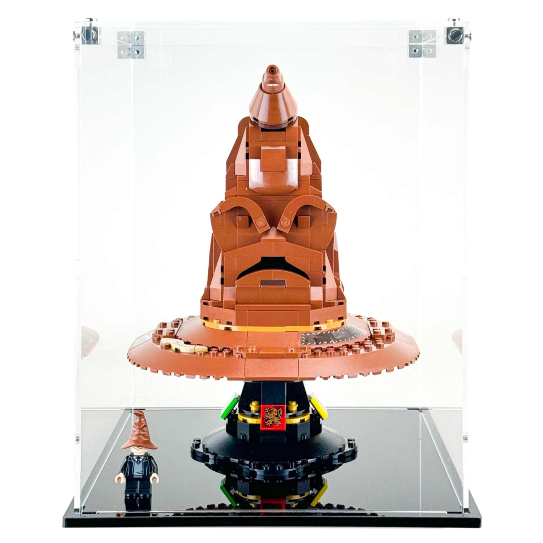 Display case for LEGO® 76429 Harry Potter™ Talking Sorting Hat