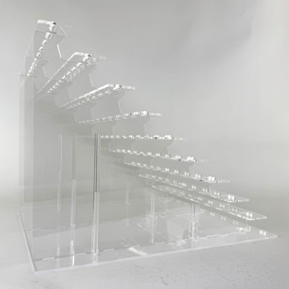 Display stand for 100 LEGO minifigures fitted inside IKEA KALLAX shelf