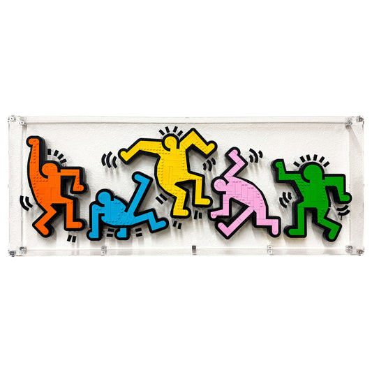 Wall Mounted Display Case for LEGO 31216 Art Keith Haring – Dancing Figures