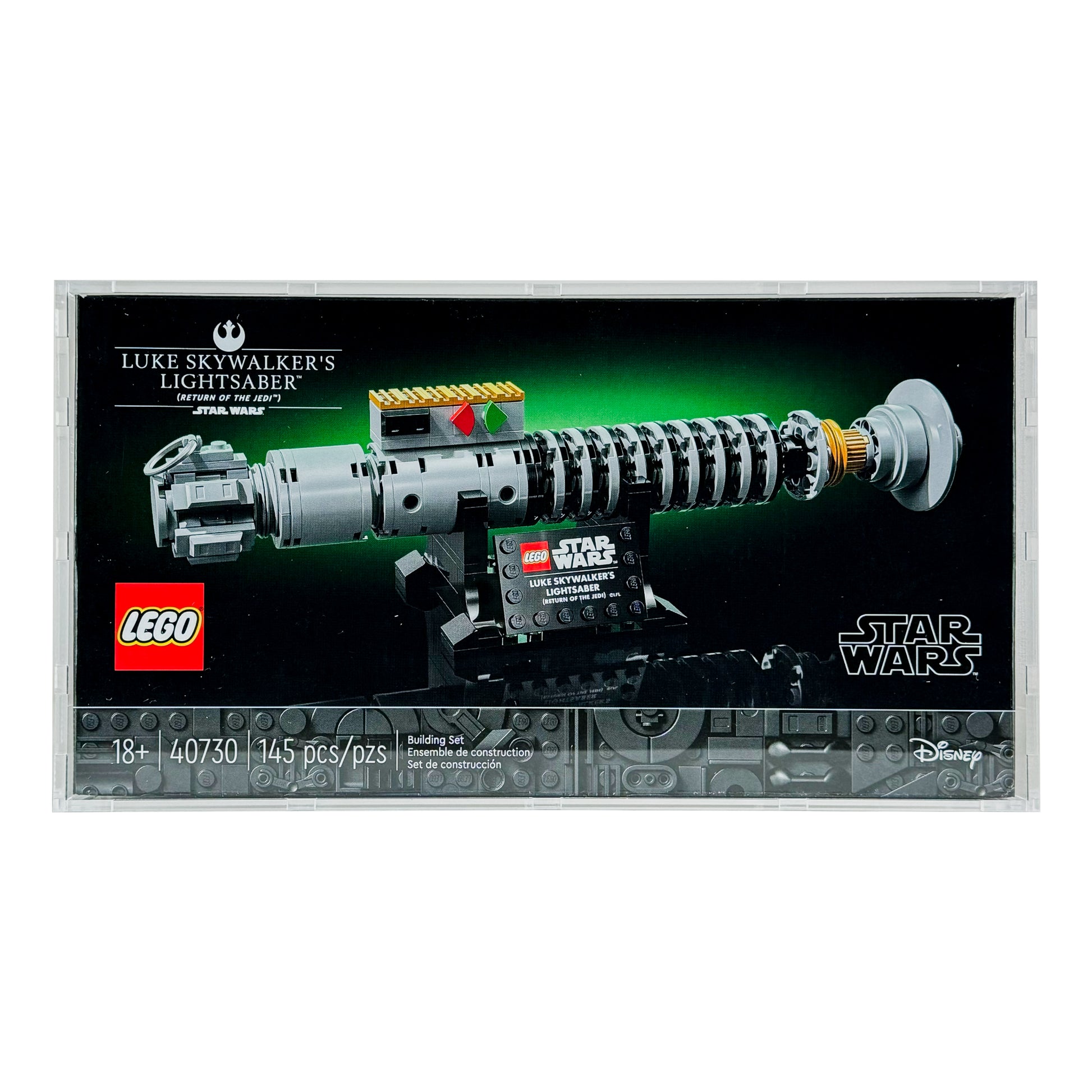 40730 lego display case star wars luke skywalker's lightsaber