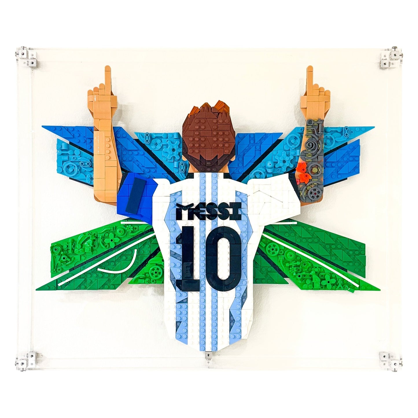Wall Mounted Display Case for LEGO® 43018 Editions Lionel Messi – Celebration