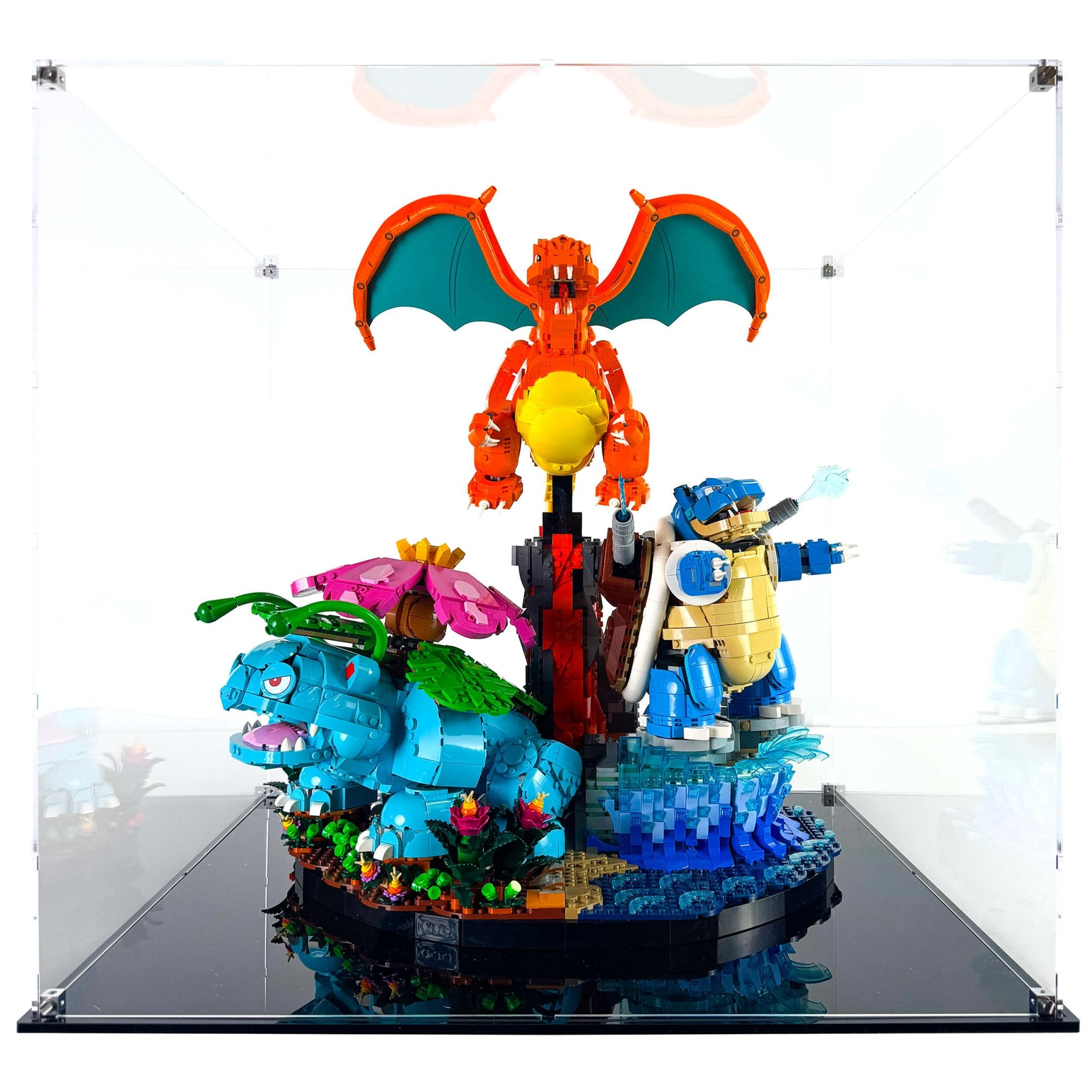 Display Case for LEGO® 72153 Pokemon Venusaur, Charizard and