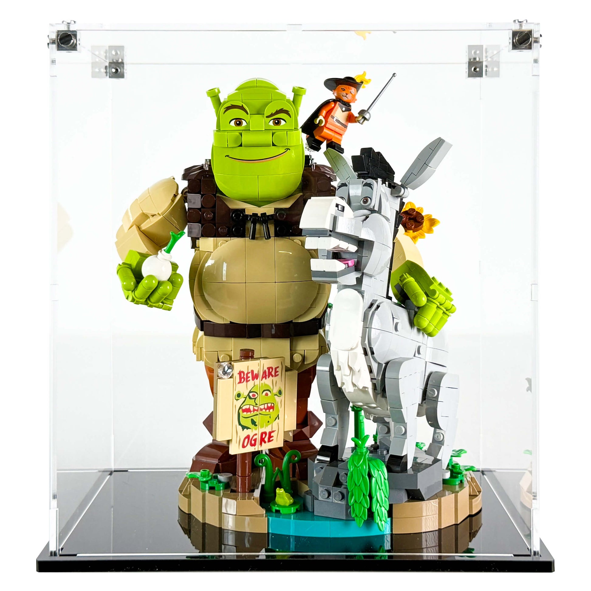 Display Case for LEGO® 72423 Shrek, Donkey & Puss in Boots