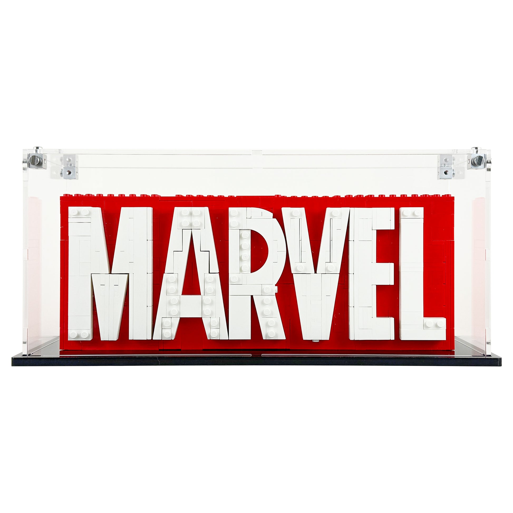 76313 display case lego marvel logo minifigures