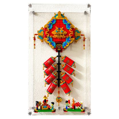 Wall Mounted Display Case for LEGO 80118 Fortune Firecracker