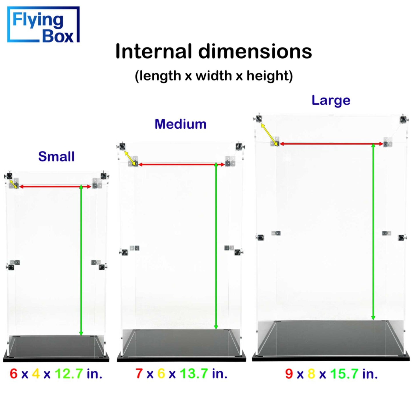 display case action figure internal dimensions