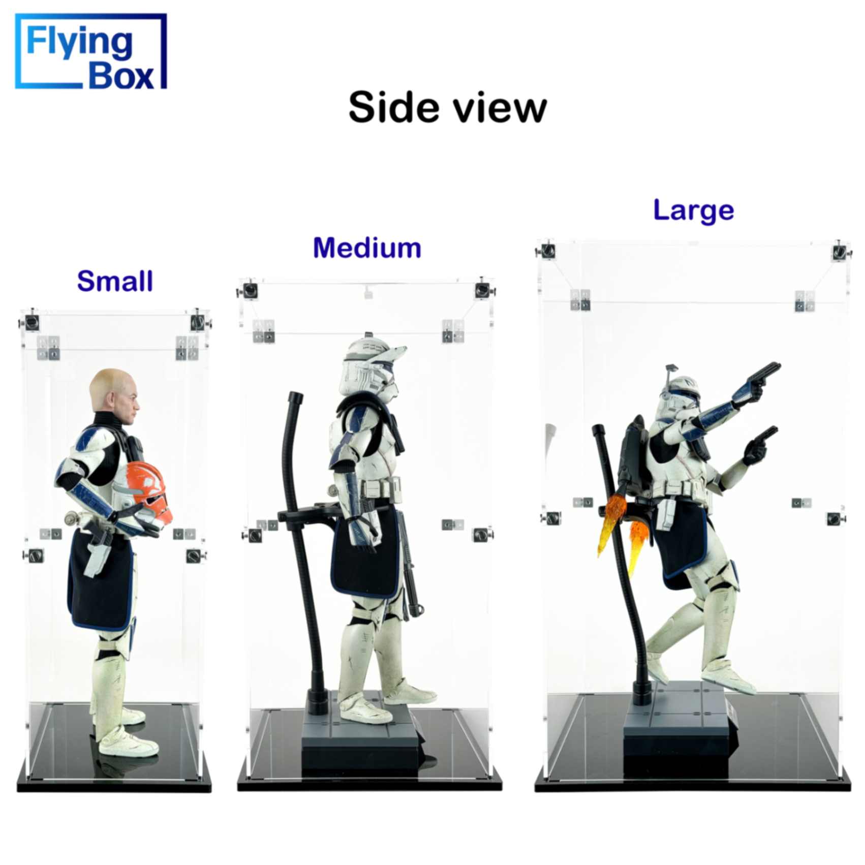 display case action figure side view