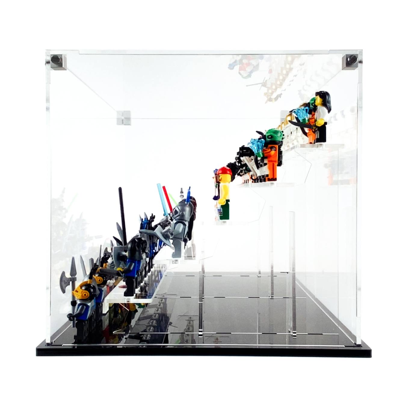 ミニチュア　ショーケース Display Case for LEGO® 72 minifigures fits 1/2 IKEA Billy – Flying Box