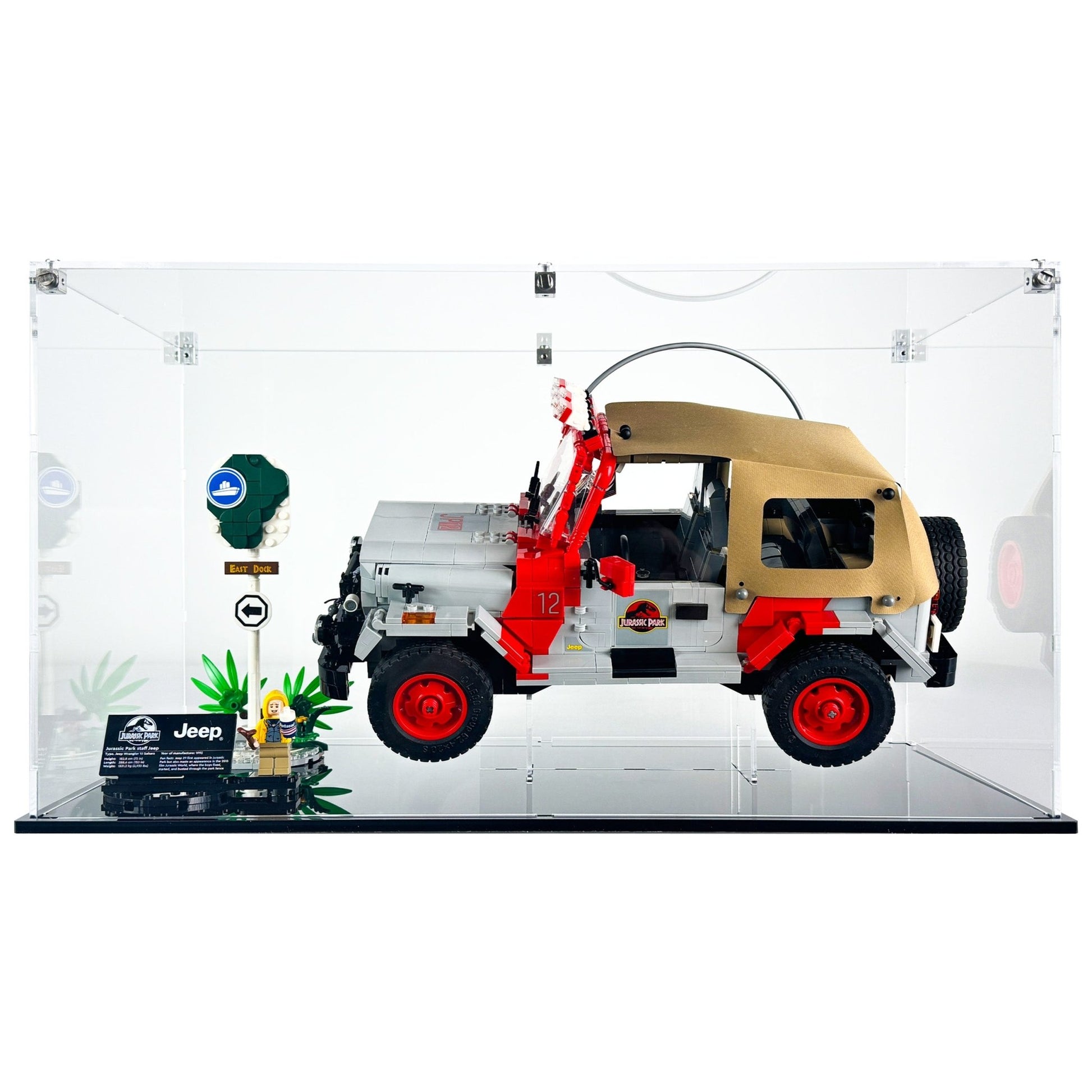 Display Case for LEGO® 77984 Jurassic World™ Jurassic Park Jeep® Wrangler