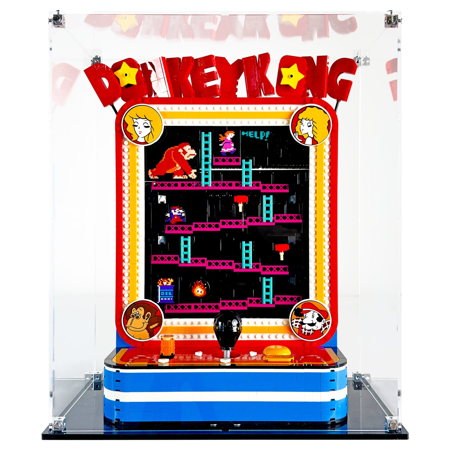 Display Case for LEGO® 72051 Super Mario™ Donkey Kong™ Arcade