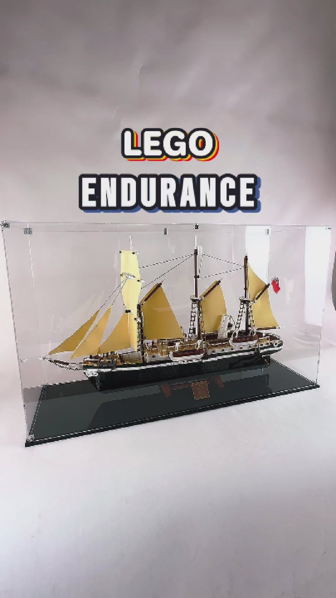 lego display case icons the endurance 10335 video