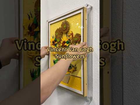 Wall Mounted Display Case for LEGO 31215 Art Vincent van Gogh – Sunflowers