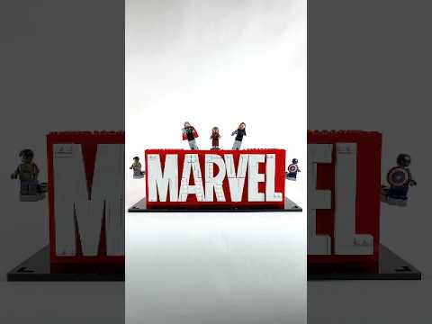 76313 display case lego marvel logo minifigures